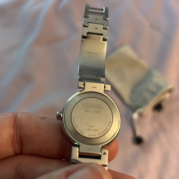 Coach brand stainless steel watch with 4 diamonds on the watch face EUC. - Picture 5 of 5